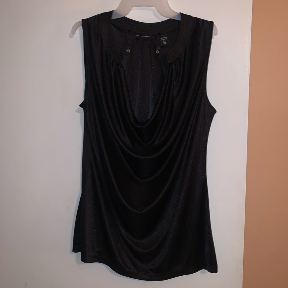 New York & Co - Black Sleeveless cowl neck top